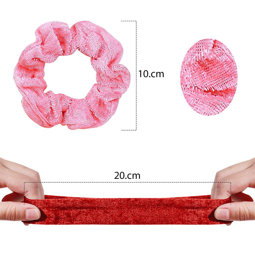 75 PCS Velvet Hair Scrunchies for Women Girls -No Damage Hair Ties Bulk - Soft Ponytail Holders for Gift