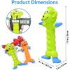 Dog Squeaky Toys Interactive Dog Toys - 3 Pack Rubber Chew Toys for Indoor Dogs to Chase, Fetch and Exercise, Medium & Large Dogs Toys for Boredom Rel