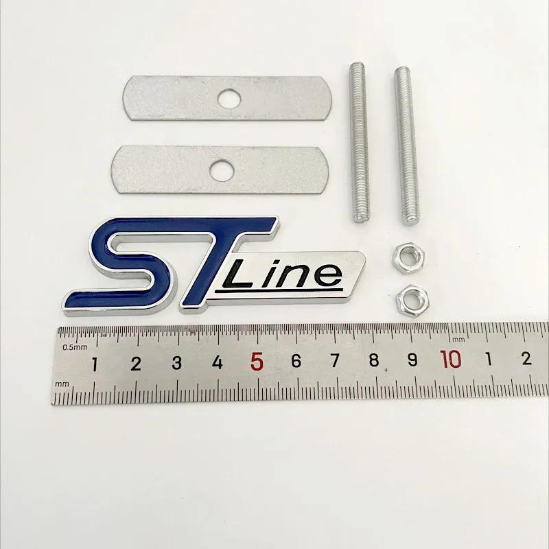 3D Metal Logo ST Line Badge Car Trunk Front Grill Emblem For Ford Focus MK4 PUMA Mondeo Kuga Fiesta ST Line Sticker Accessories