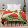 Red Watermelon Soft Throw Blanket Queen Lightweight Flannel Fleece Blanket for Couch Bed Sofa Travelling Camping for Kids Adults