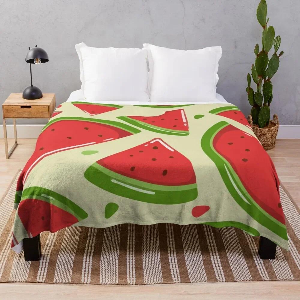 Red Watermelon Soft Throw Blanket Queen Lightweight Flannel Fleece Blanket for Couch Bed Sofa Travelling Camping for Kids Adults