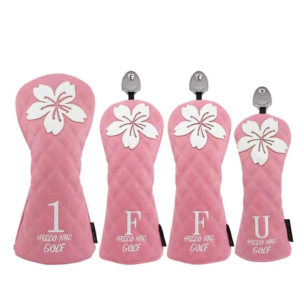 Soft And Durable Golf Club Protector Sakura Pattern Wood Headcover Golf Head Cover  Driver Fairway