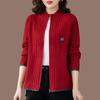 Red Green Autumn Winter Cardigan Sweater Jacket Women Fashion Loose Zipper Knitted Sweater Coat Female Casual Outerwear Ladies