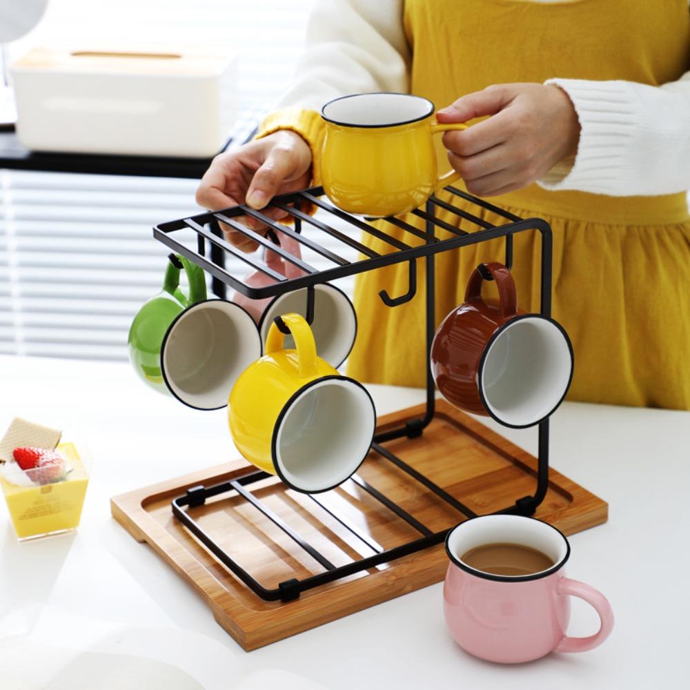 Кружка для кофе в скандинавском стиле, однотонная чашка для чая, милая керамическая чашка для молока, подарок