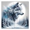 Full Round Diamond Painting Animal Wolf 5d Diy Diamond Mosaic Landscape Winter Home Decorative Rhinestone Pictures Craft Kit