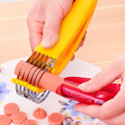 Ручная нарезка для хот-догов, регулируемый нож для колбасы для колбас диаметром 1,8-2,5 см, аксессуар из нержавеющей стали для гриля BBQ