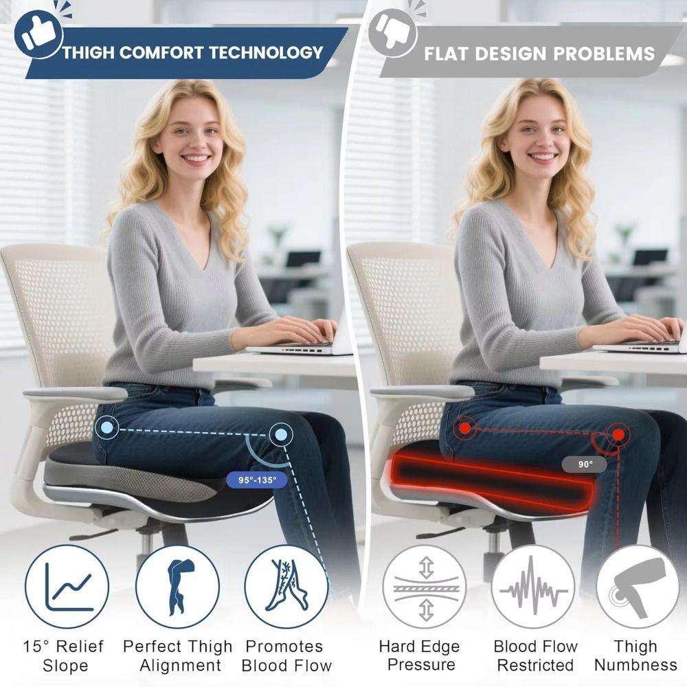 Pressure Car Wedge Seat Cushion 4D Mesh Ergonomic Seat Cushion Seat Cushion For Office Chair