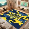 Ковер из хрустального бархата с принтом футбольного клуба Leeds United, Удобный, Впитывающий влагу, Нескользящий, Для помещений