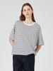 YJACK W_Stripe Oversized Short Sleeve T-Shirt (180Gsm) Ljt1173S