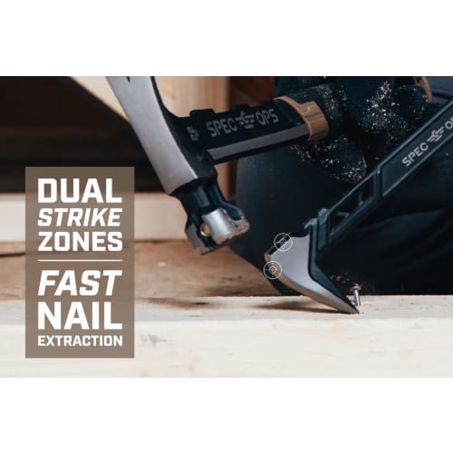 Spec Ops SPEC-D11MOLD Tools 11" Molding Pry Bar Nail Puller Cats Paw, High-Carbon Steel, Black