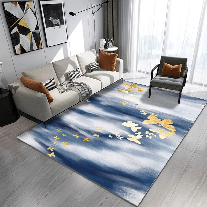 Europe Style Geometry Stripe Carpet Living Room Sofa Bedroom Bedside Study Kitchen Entrance Door Rug Non-slip Modern Decor Mat