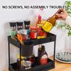 Under Sink Organizer and Storage Rack Table Single Pull-out Storage Rack Bathroom Storage Rack Tiered Shelf Kitchen Storage Rack
