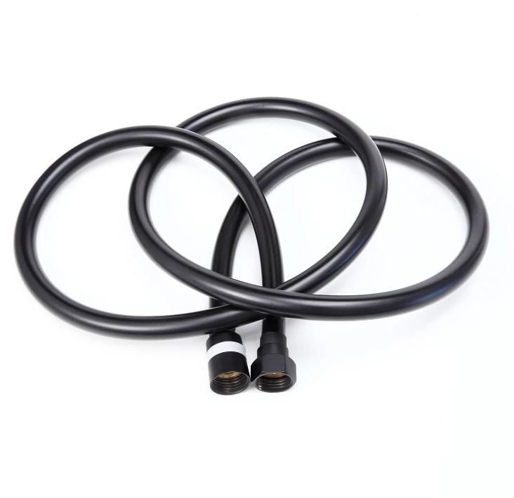 2019 High Quality Explosion Protection Bathroom PVC Shower Hose 1/2 Flexible Plumbing Plastic Black Soft Shower Hose