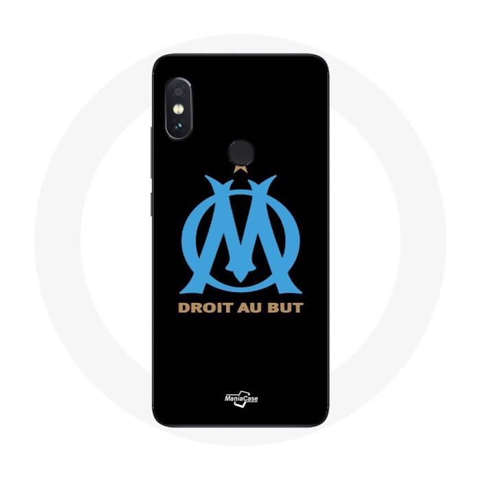 Чехол - Олимпик Марсель - Xiaomi Redmi Note 5 Pro - Логотип - Черный - Мягкий