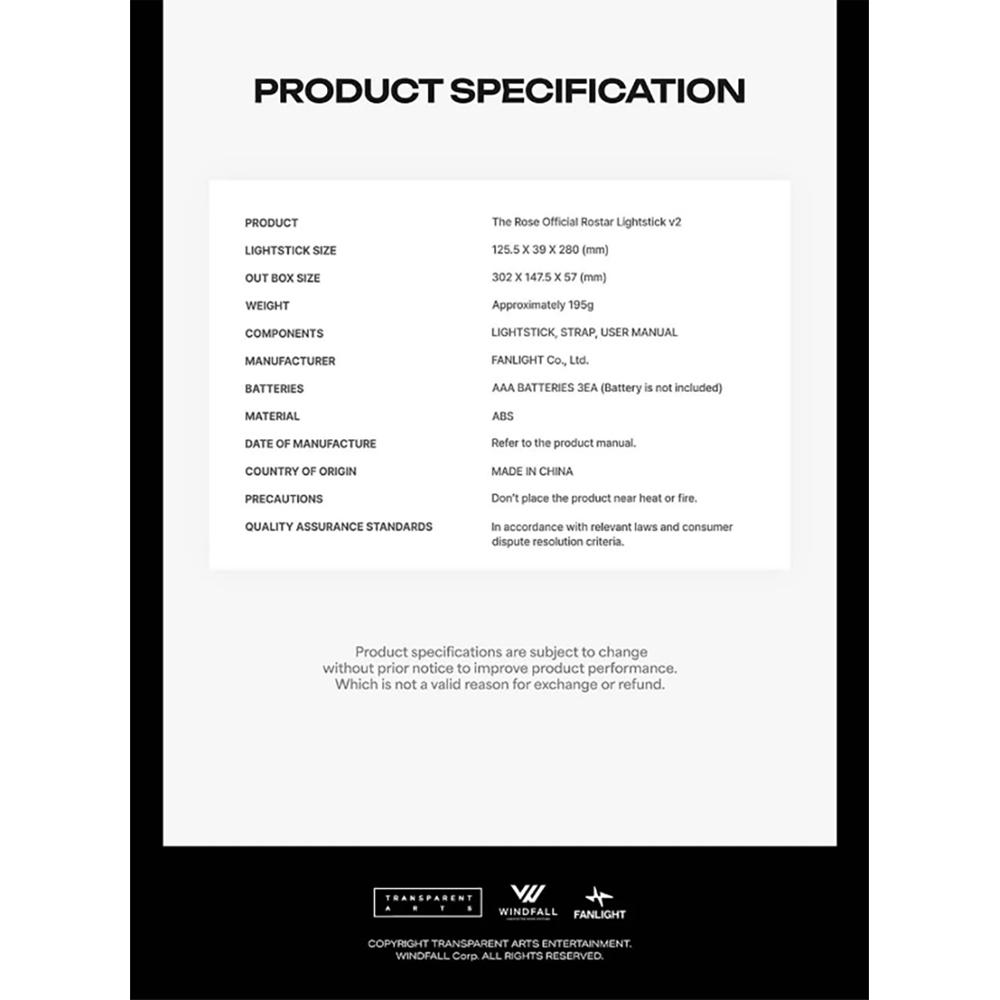 THE ROSE Official Light Stick Ver.2 Rostar