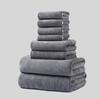 8 PC Coral Velvet Towel Bath Towel Square Towel Eight Piece Set Absorbent Soft Bath Towel Set Comfortable Textile Towels for The Home