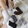 Female Autumn and Winter Thickened Warm Linen Pattern Point Yarn Cashmer Tube Pile Socks