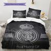 Madrid team Pattern Bedding Home Decoration Birthday Gift (1 * duvet cover + 2 * pillowcase, without core)