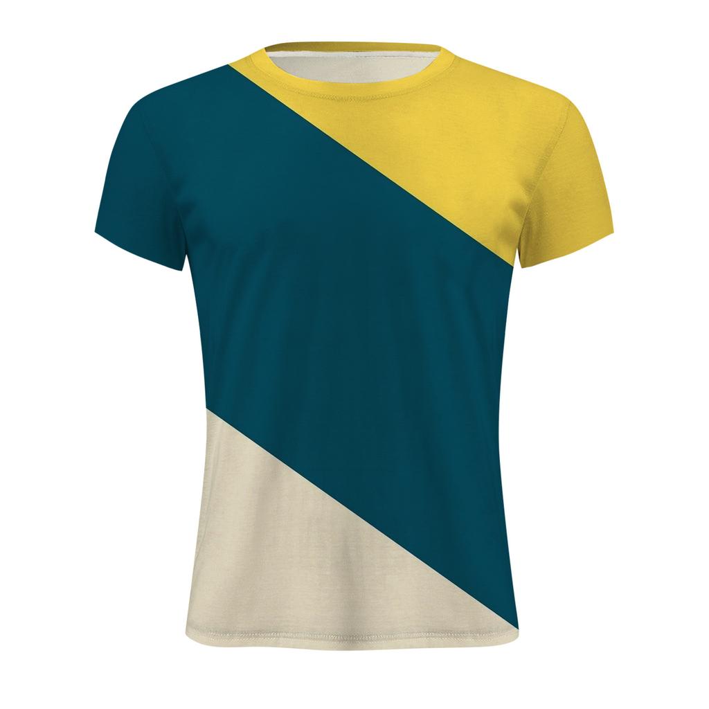 Летняя футболка с круглым вырезом, 3D-принтом современных художественных узоров, модная повседневная мужская футболка с короткими рукавами