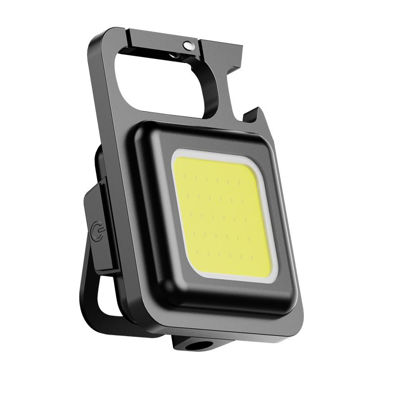 Multifunctional Portable Flashlight, High Brightness Mini Work Light, Strong Magnetic Charging Keychain Light, 4-Piece Set, Suit