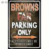 Металлическая табличка "Парковка для фанатов Cleveland Browns" Ретро Настенное искусство для мужской берлоги Гараж Декор