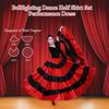 Big Swing Belly Dance Costumes Satin Paso Doble Dance Dress Spanish Flamenco Skirt  for Women