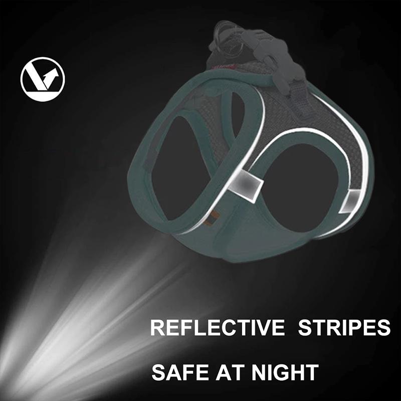 Шлейка для собак для маленьких собак, кошек, светоотражающая шлейка и поводок для домашних животных, регулируемый дышащий нагрудный жилет для домашних животных, поводок, аксессуары для собак
