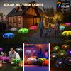 Солнечные светодиодные фонари в виде медуз, уличный садовый декор, светильник для газона, 7 смен цвета, водонепроницаемый патио, двор, декор для дорожки, солнечные цветы, лампа