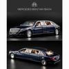 1:32-масштабная литая под давлением модель автомобиля из эластичного металла Benz S650 со световым звуком, коллекция игрушек из сплава с откидной спинкой
