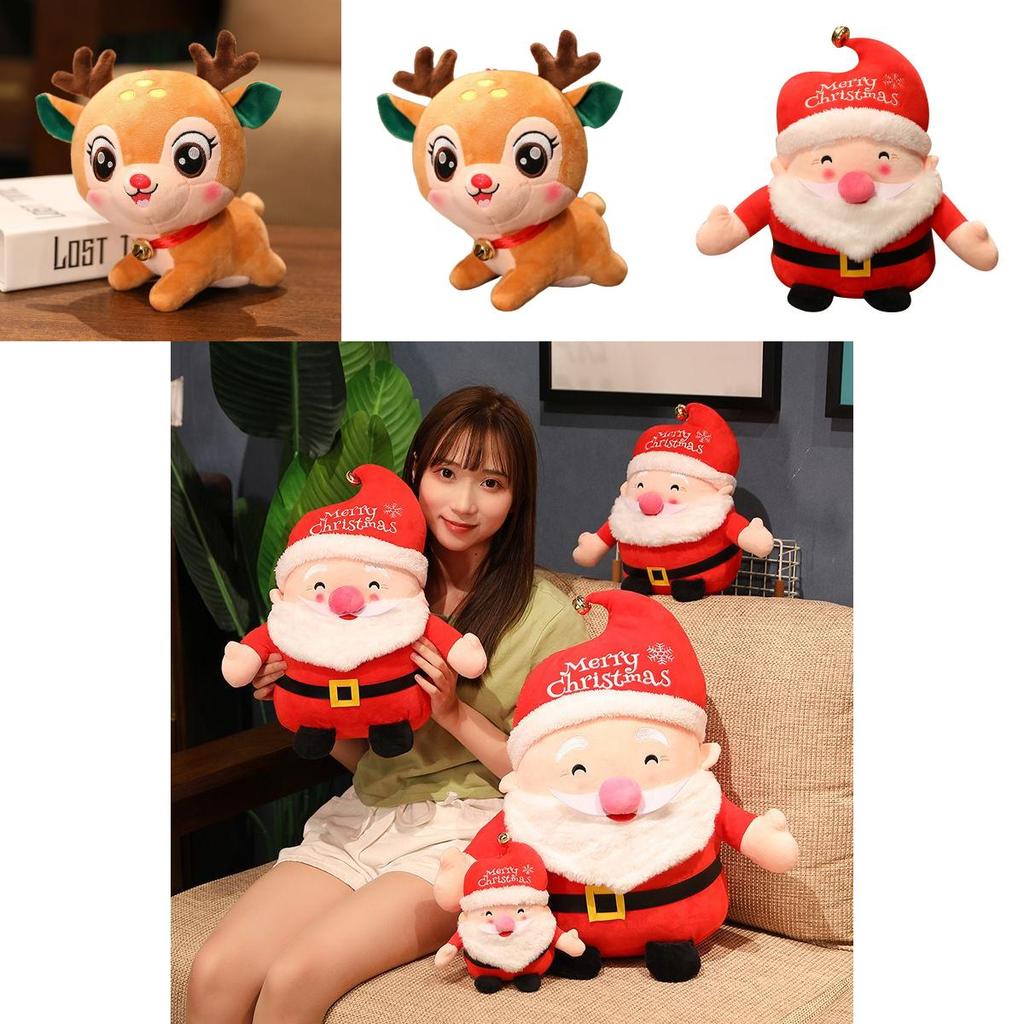 High-quality Deer And Santa Claus Plush Toy For Xmas Gift