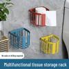 no-drill multifunctional tissue box with storage