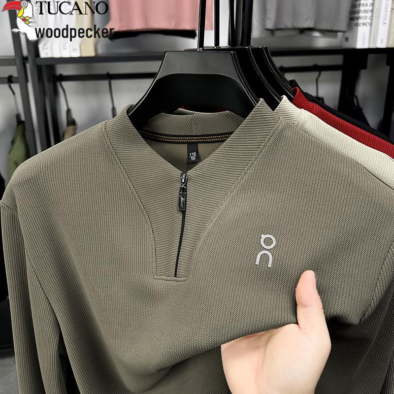 Woodpecker Men's Half-Zip Stand Collar Long-Sleeve Hoodie - 2025 Spring/Autumn Collection