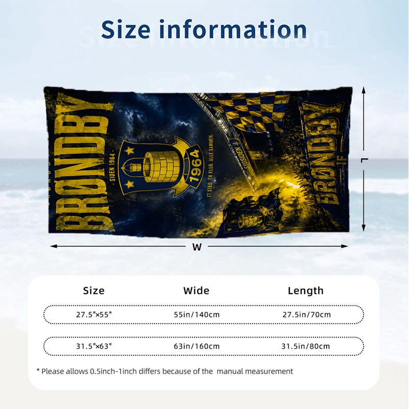 Brondby IF (1) Theme Beach Towel Sand Resistant Soft And Comfortable Suitable For The Pool Camping Yoga And Diving A Travel