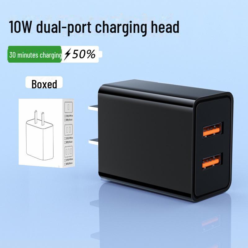 Сертифицированное 3C Многопортовое USB-зарядное устройство 10 Вт для Huawei, Apple, Android - 3-портовый адаптер быстрой зарядки, подходит для путешествий