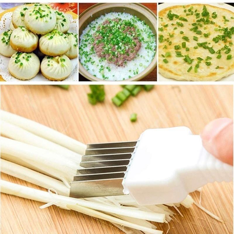 Новая овощерезка Волшебная измельчительная машина Нож для зеленого лука Резка лука Устройство для резки кухонного печенья