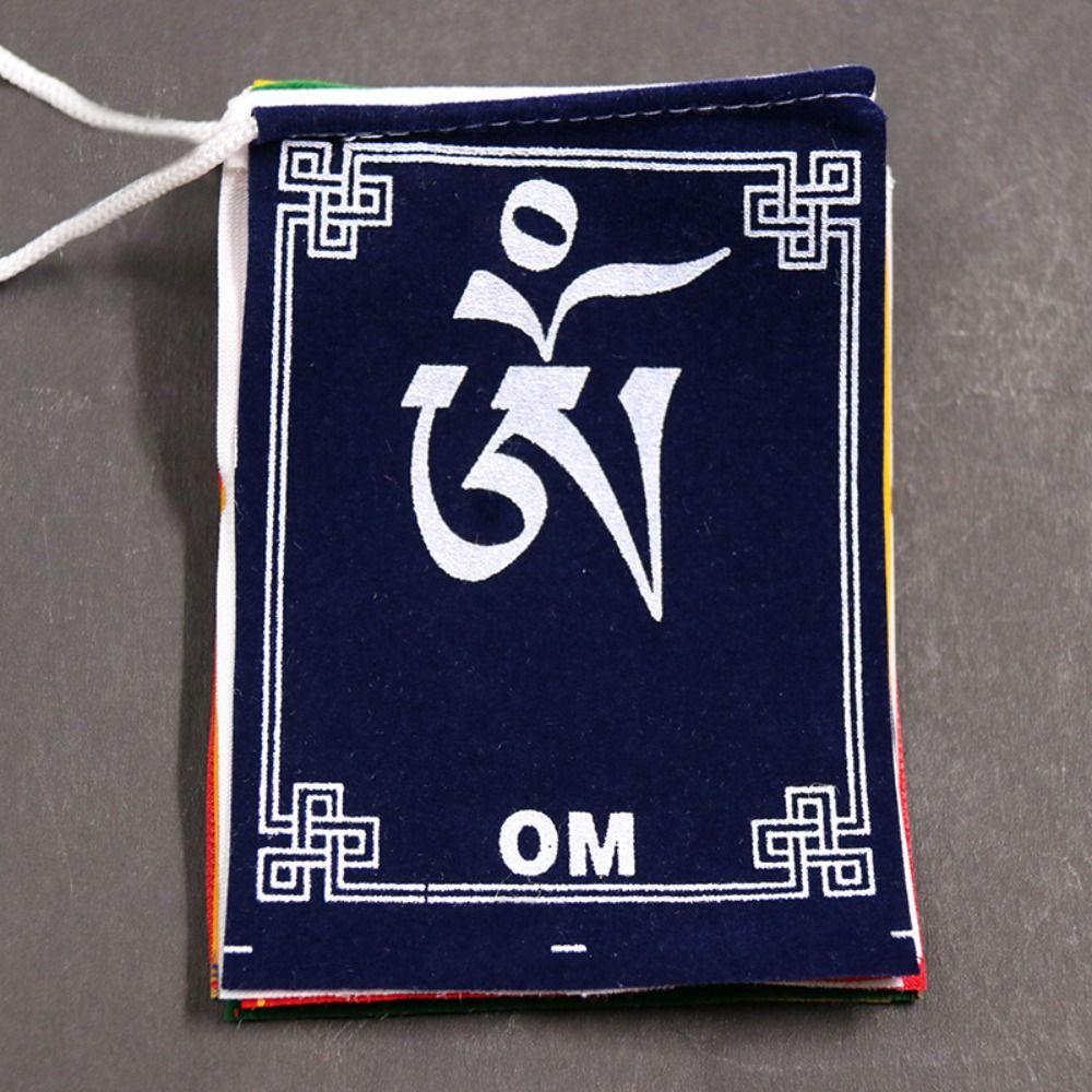 10pcs/string Flannel Colorful Prayer Flags Mini Religious Flags Buddhist Ceremony Flag Restaurant
