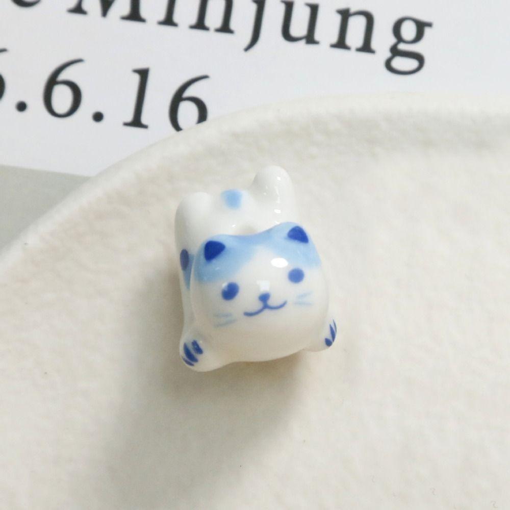 Кот Рыжий Кот Бусины Котенок Сделай Сам Ювелирный Аксессуар Милые Керамические Трехцветные Кошачьи Бусины Сделай Сам Ювелирные Изделия