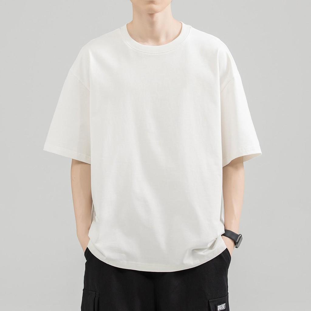 Men's Summer Sale: Heavyweight Pure Cotton Long Sleeve T-Shirt - Fashionable and Versatile.