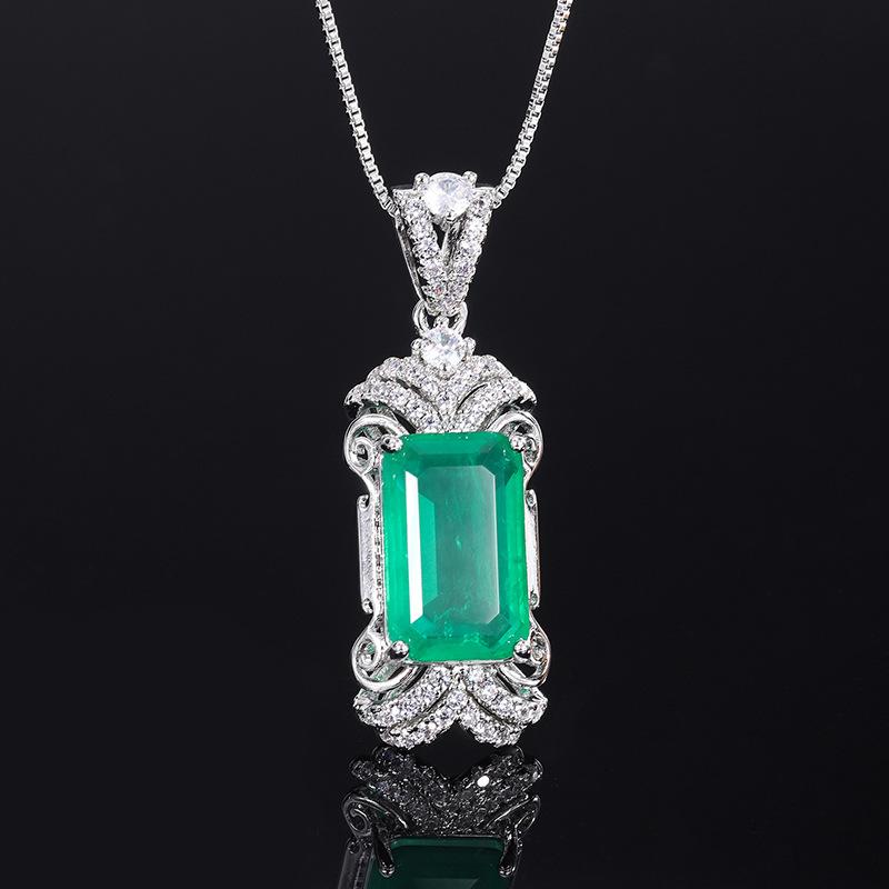Подвеска с турмалином, изумрудное ожерелье премиум-класса, женская подвеска с сапфиром Параиба
