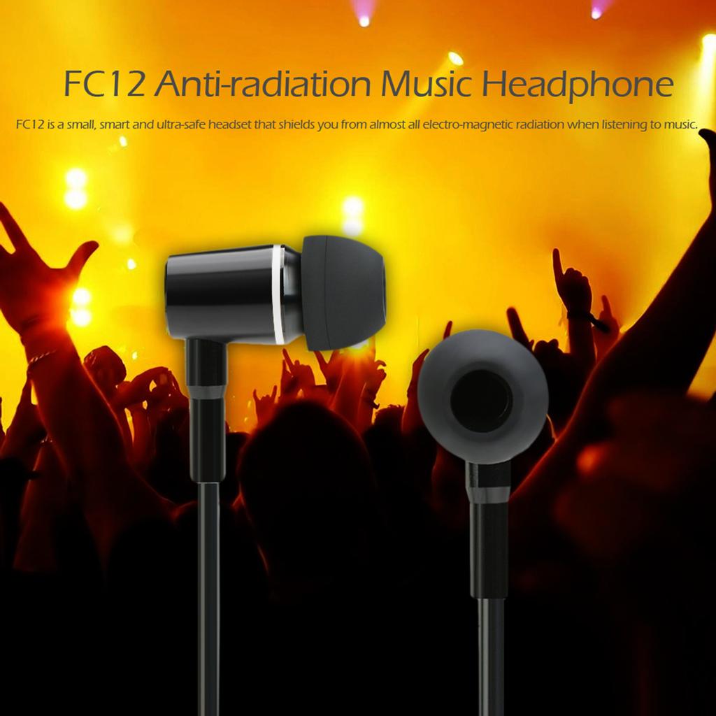 FC12 Stereo Music Headset Air Tube 3.5mm Anti Radiation Earphone In Ear Headphone Radiation Free Noise Reduction Line