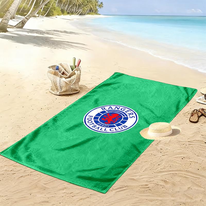 1pc Rangers FC Beach Towel, Outdoor Beach Towel Ideal Beach Necessities and Vacation Items