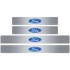 4Pcs Car Door Sill Carbon Fiber Badge Protector Stickers for Ford Edge ST Kuga Mustang Shelby Fiesta Mondeo Fusion Escape Taurus AOQ1