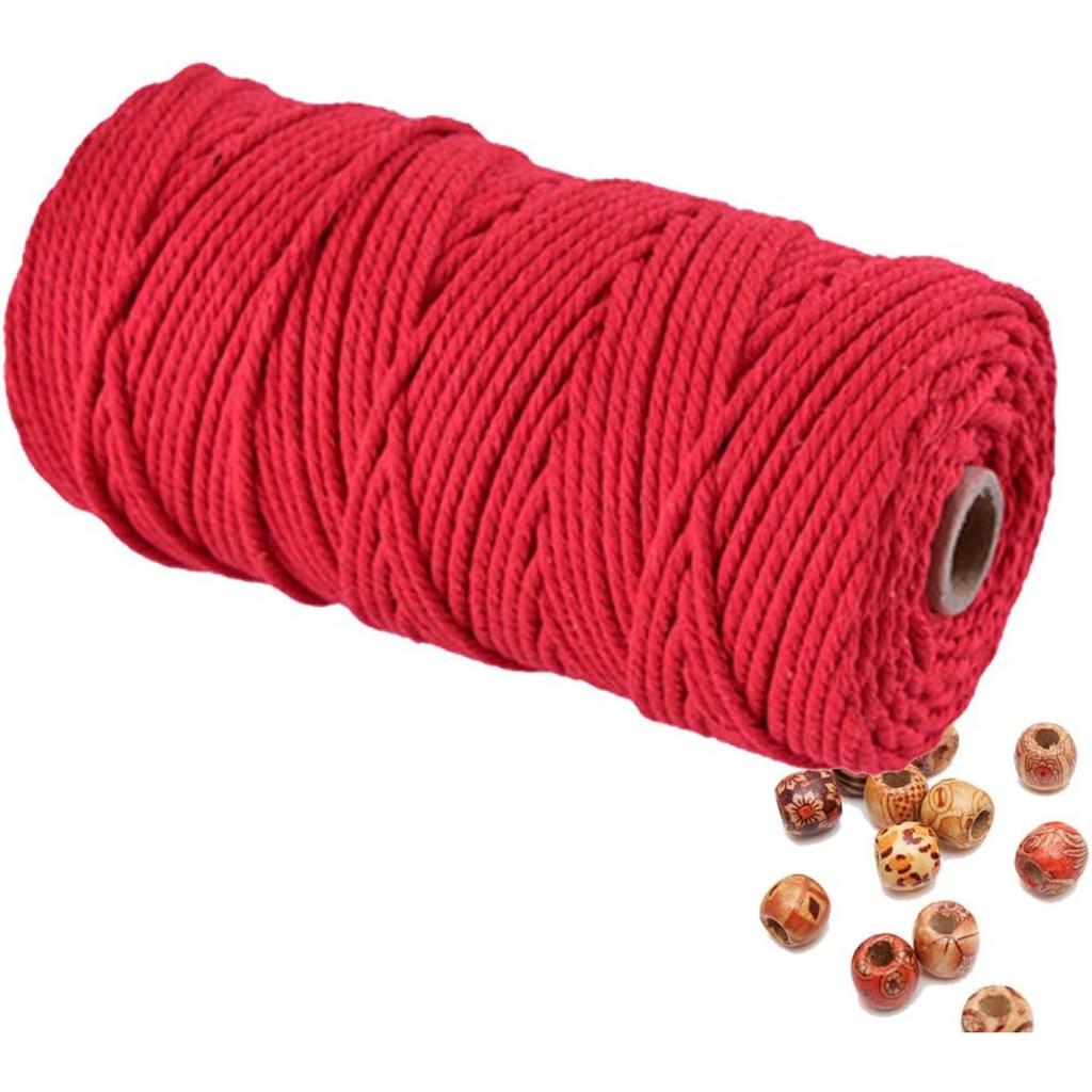 Шнур макраме 4 мм 100 м, хлопковая веревка, веревка, поделки, сделай сам, цветная нить, витой шпагат, ручное шитье, домашнее свадебное украшение