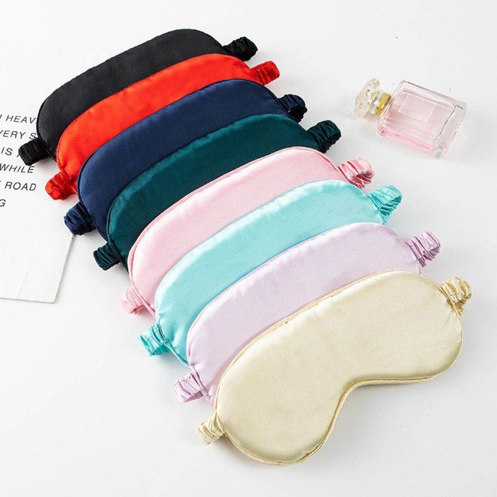 Breathable Sleep Mask Polyester Breathable Eye Mask Simulation Silk Eye Mask Travel Use
