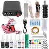 Tattoo Machine Kit Power Supply Needles Tips Grips Tattoo Supplies for Tattoo Artists 90‑265VUS