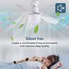 30W LED Light Ceiling Fan with Remote Control LED Fan Lamp 3 Speeds Adjustable Decorative Ceiling Fanlight for Home Bedroom