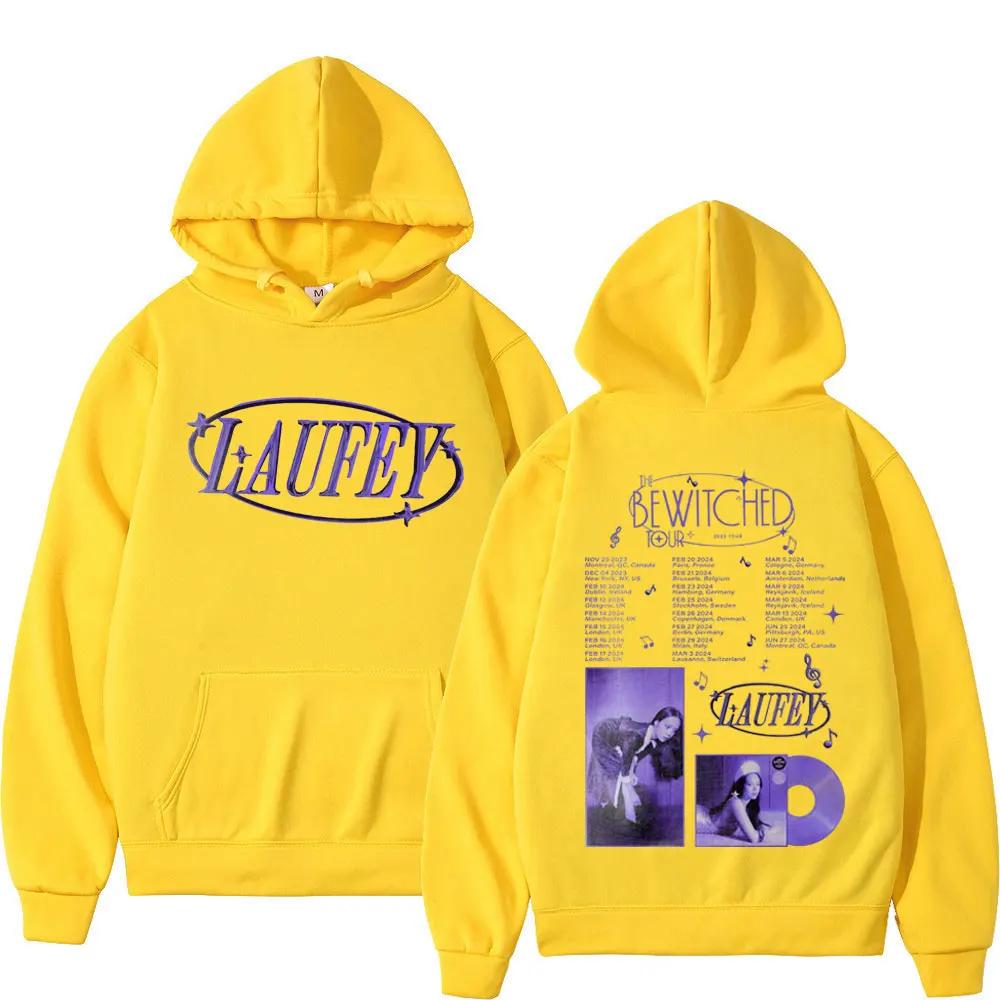 Певица Лауфей The Bewitted Tour Печатная толстовка с капюшоном Модный тренд Эстетика Спортивная одежда Harajuku Hip Hop толстовка с капюшоном для мужчин и женщин