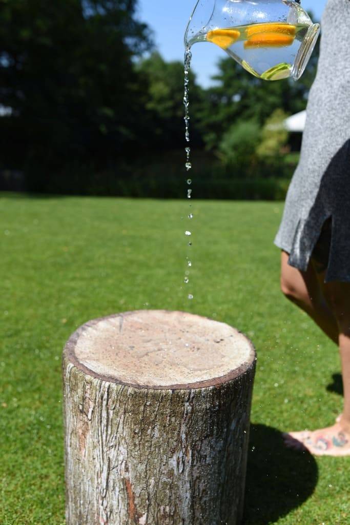 children's pouffe - white stump