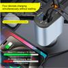 120W Car Charger 4 In 1 Fast Charging Retractable Cable and 2 USB Ports Car Charger Adapter WIth Digital Display For Phone