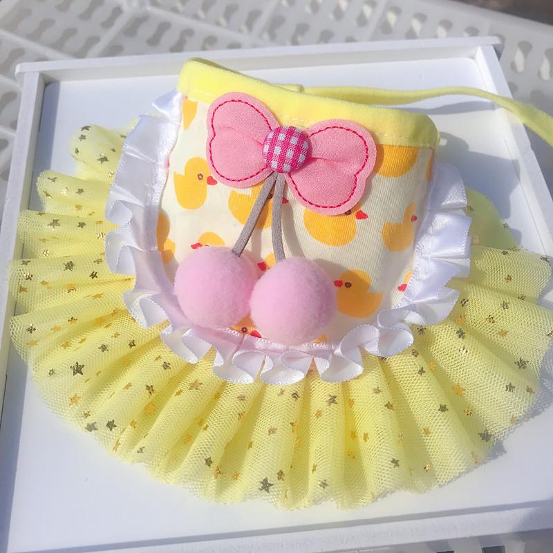 Кружевной слюнявчик для питомца: Милый круглый ошейник для кошек и собак